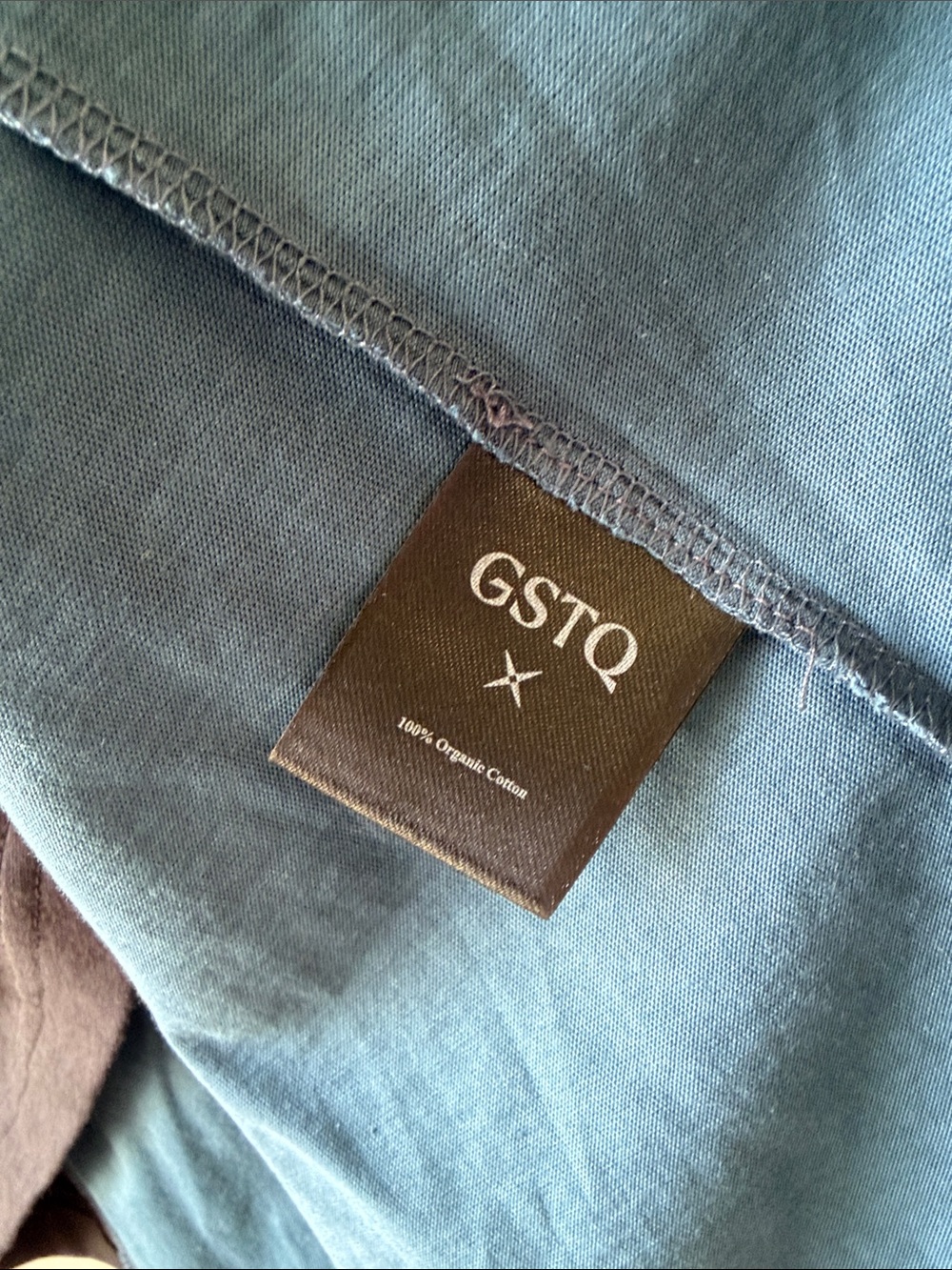 GSTQ Slate Blue / Black Colorblock Short Sleeve Mens Size Large - Picture 8 of 9